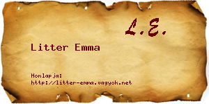 Litter Emma névjegykártya